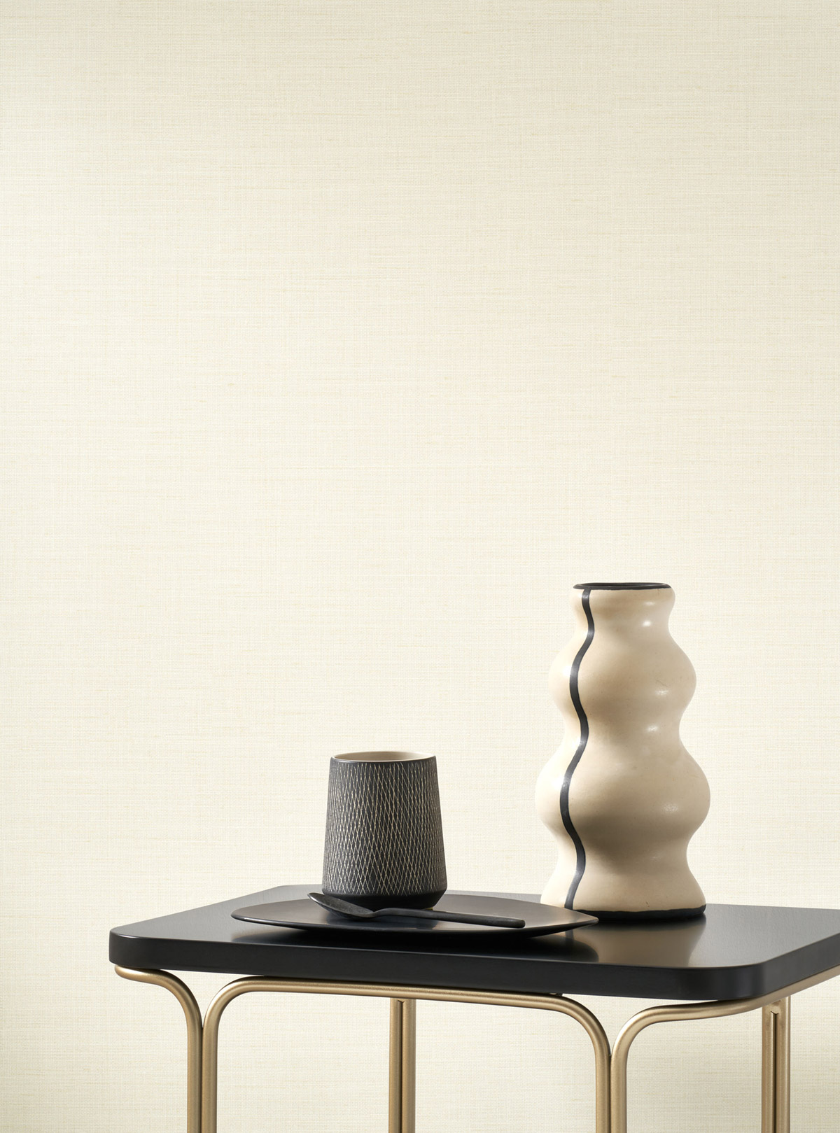 Papier peint Faux Uni Pointillé Smith crème - Carnaby Street de Casadéco | Réf. CARN200562410