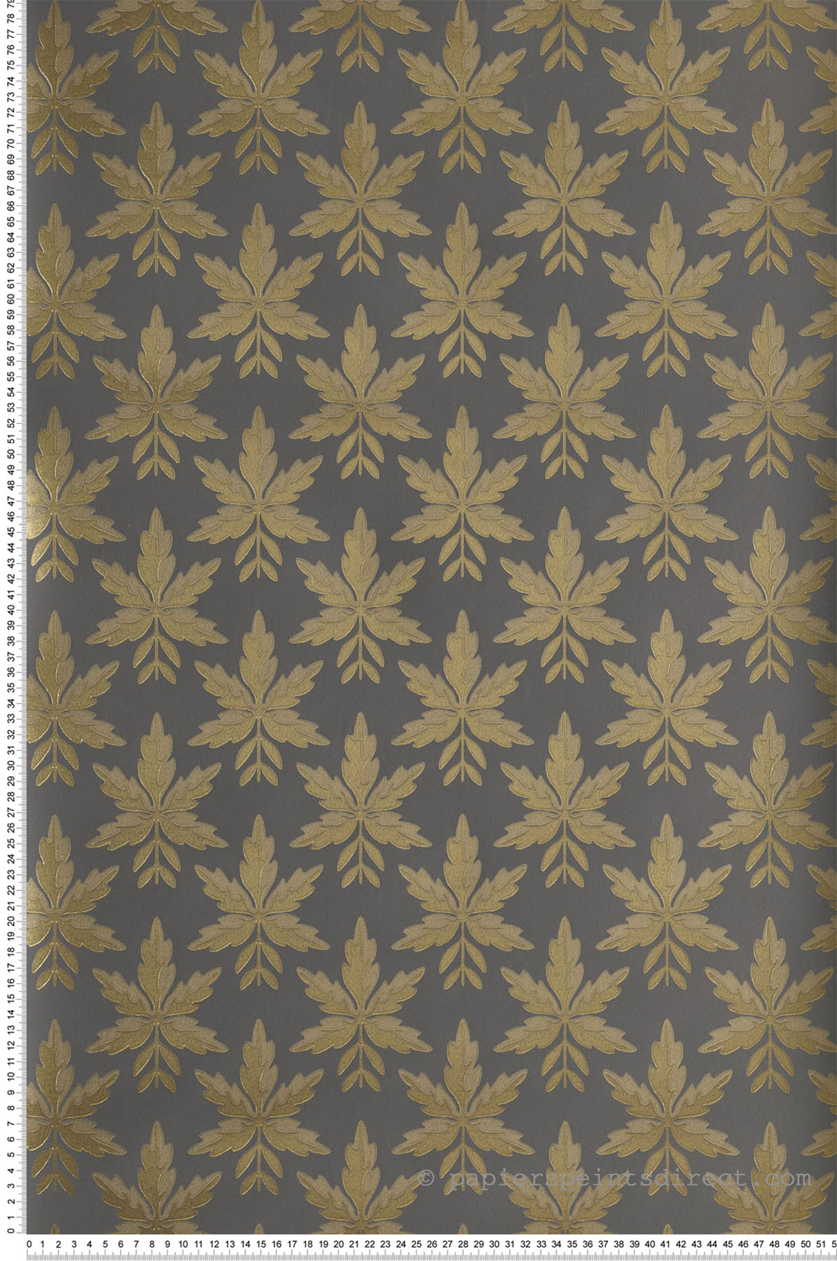 Papier peint feuilles Clutterbuck Corinthian Gold - National Trust Papers de Little Greene | Réf. 0245CLCORIN
