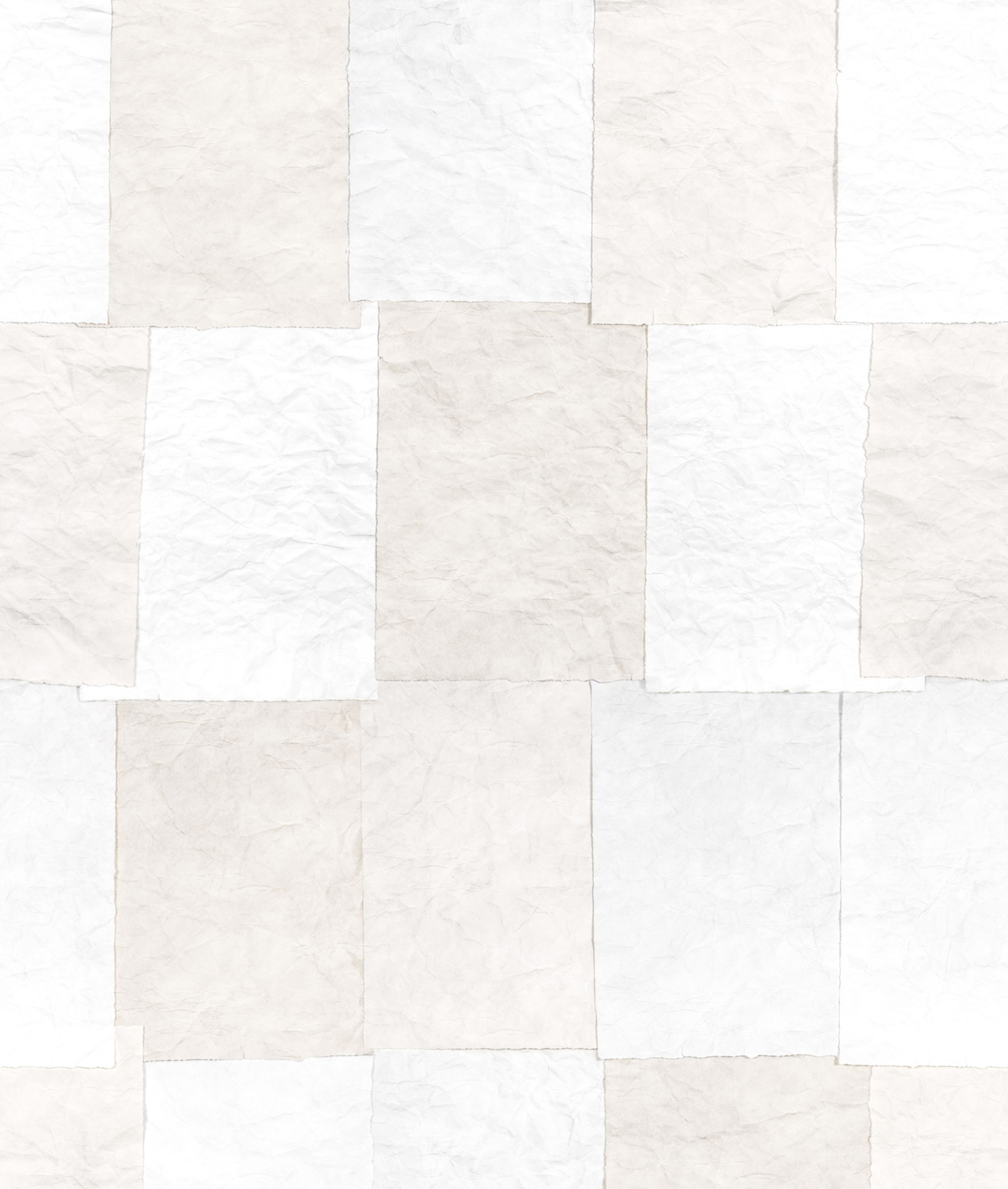 Papier peint panoramique Patchwork Fabrique à Papier S blanc 212X250 - Papercraft de Casadéco | Réf. PAPC89670205