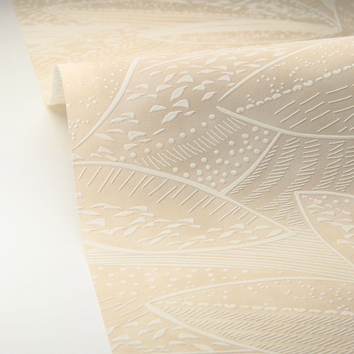 Papier peint Feuille Natura sable - Origine de Casélio AMB5| Réf. OGN106041050