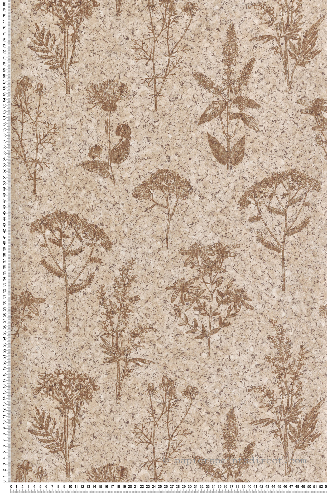 Papier peint Liège Graminées Végétaux écru - Brut d'Ugépa | Réf. UGP-M78307