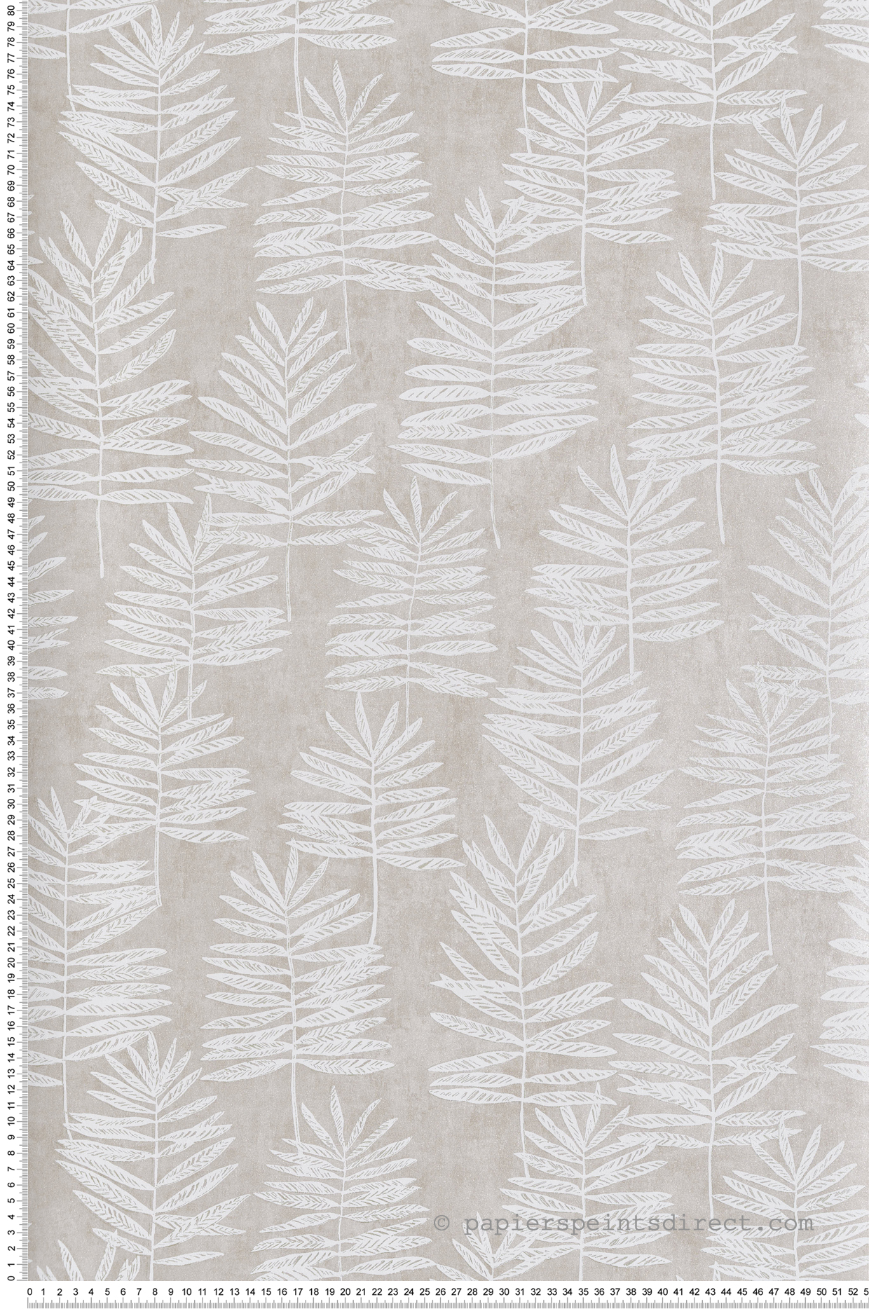 Papier peint Palmette grège argenté - Attitude de Lutèce | Réf. LTC-DWP0365-05