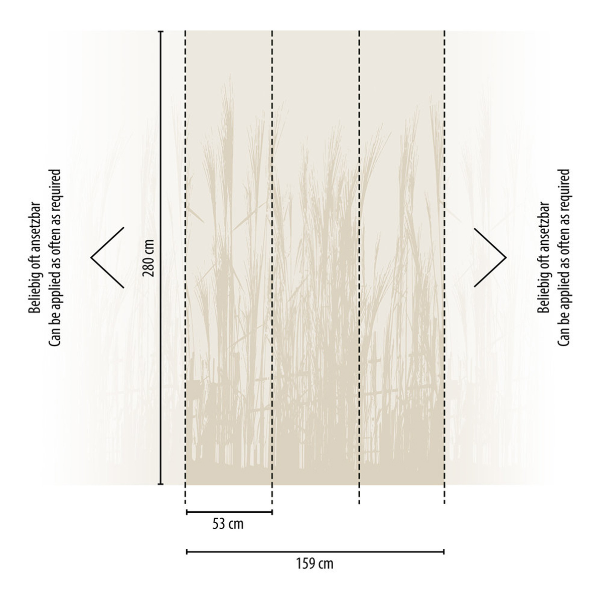 Papier peint panoramique Nature Épis beige - The Wall 3 d'A.S. Création AMB3 | Réf. AS-398781