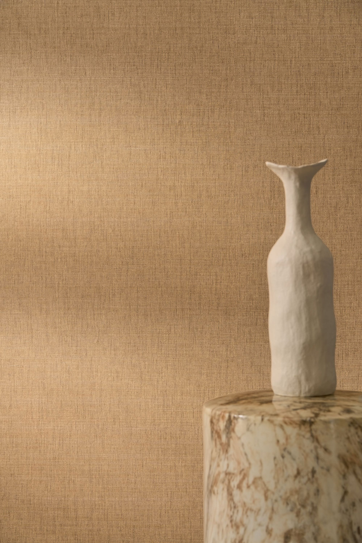 Papier peint Uni Effet Lin Fibra camel - Tressora de Casamance AMB2 | Réf. CAS-76954384