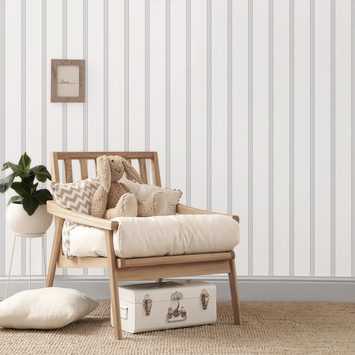 Papier peint Rayures Arrondi Enfant gris - Imagine de Lutèce AMB2 | Réf. LTC-DL27577