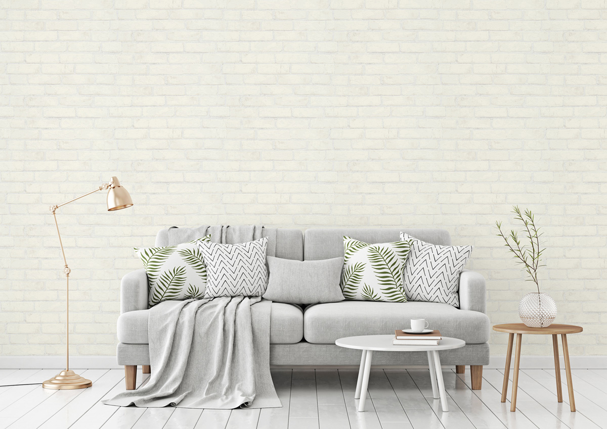 Papier peint Brique Relief blanc - Elements 2 d'A.S. Création AMB4 | Réf. AS-907851