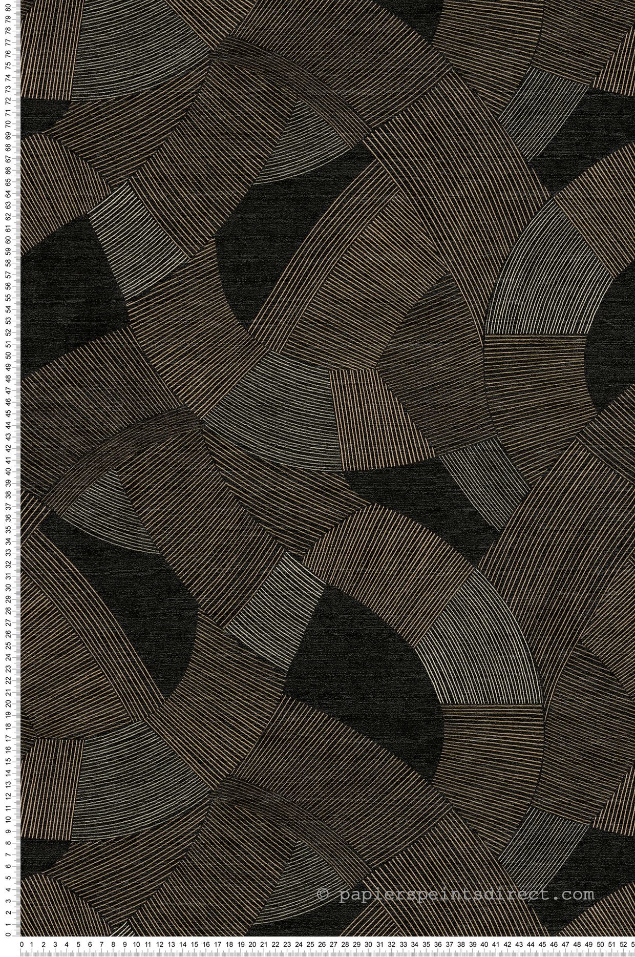 Papier peint Géométrie Rayé Calley noir marron - Cuba 2 d'A.S. Création | Réf. AS-791605