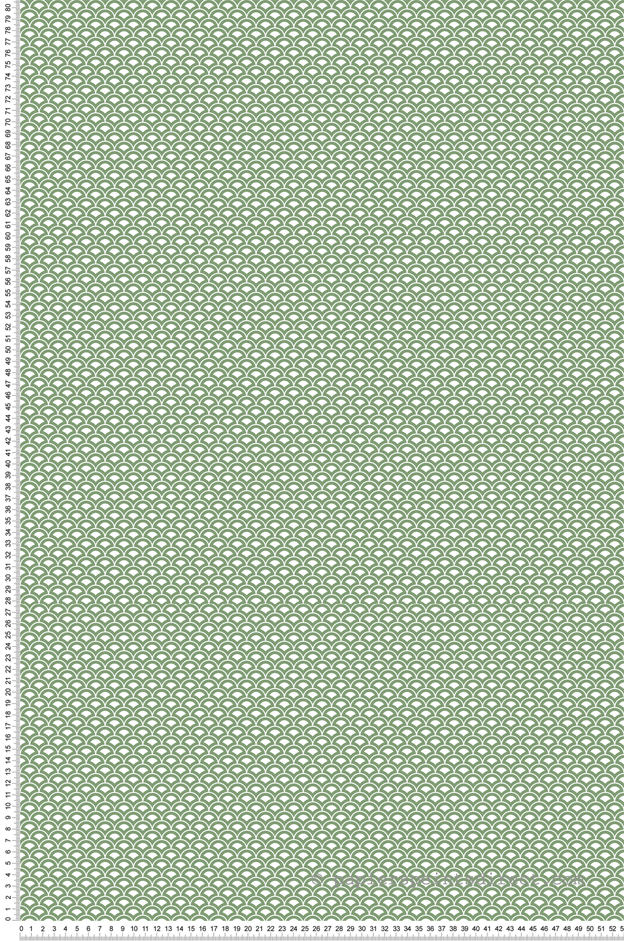 Papier peint Art Déco Ecaille vert - Mini Prints de Lutèce | Réf. LTC-G56685