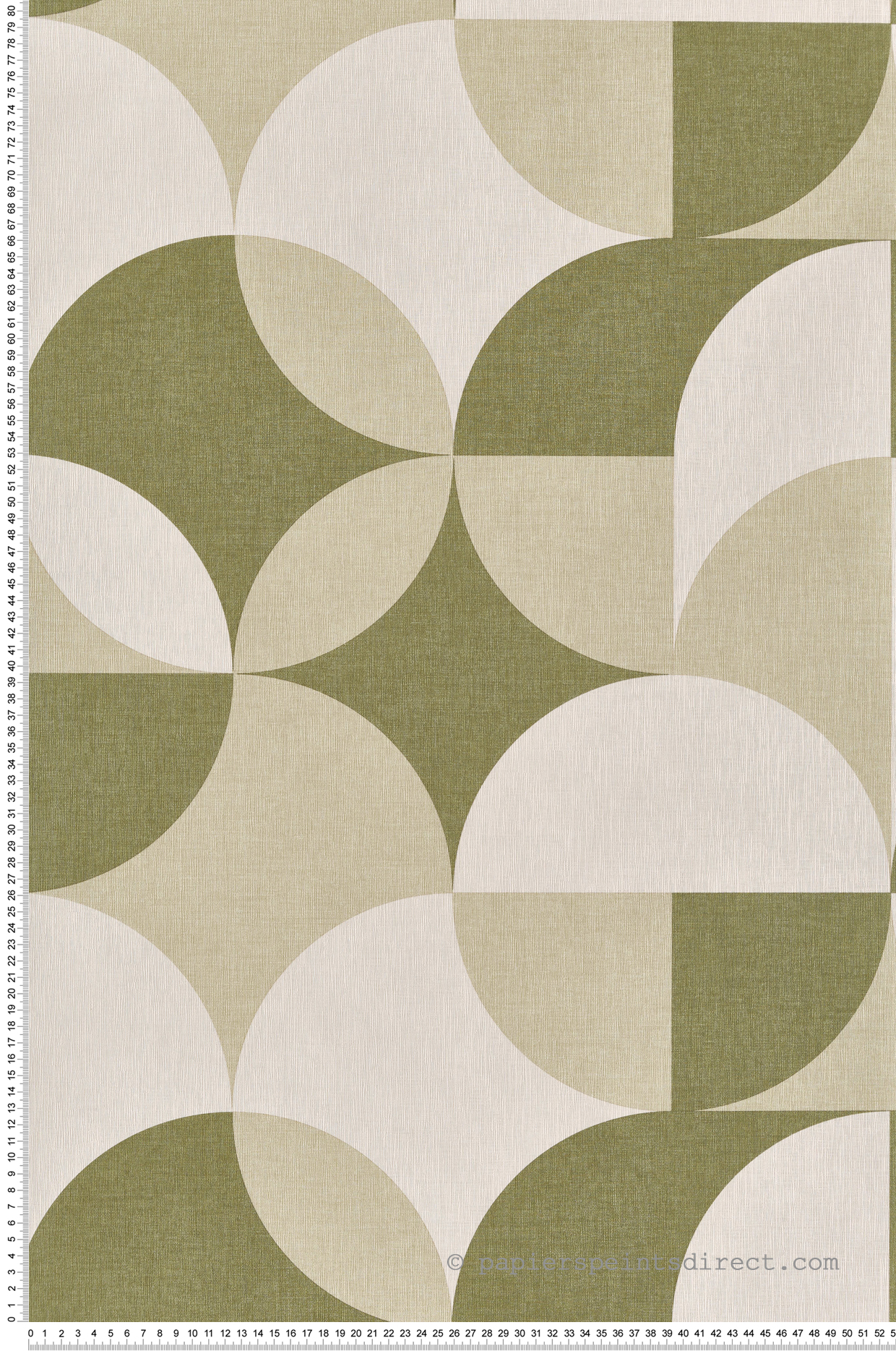 Papier peint Géométrie Arrondi Charly vert amande - Twist de Casélio | Réf. TST106447170