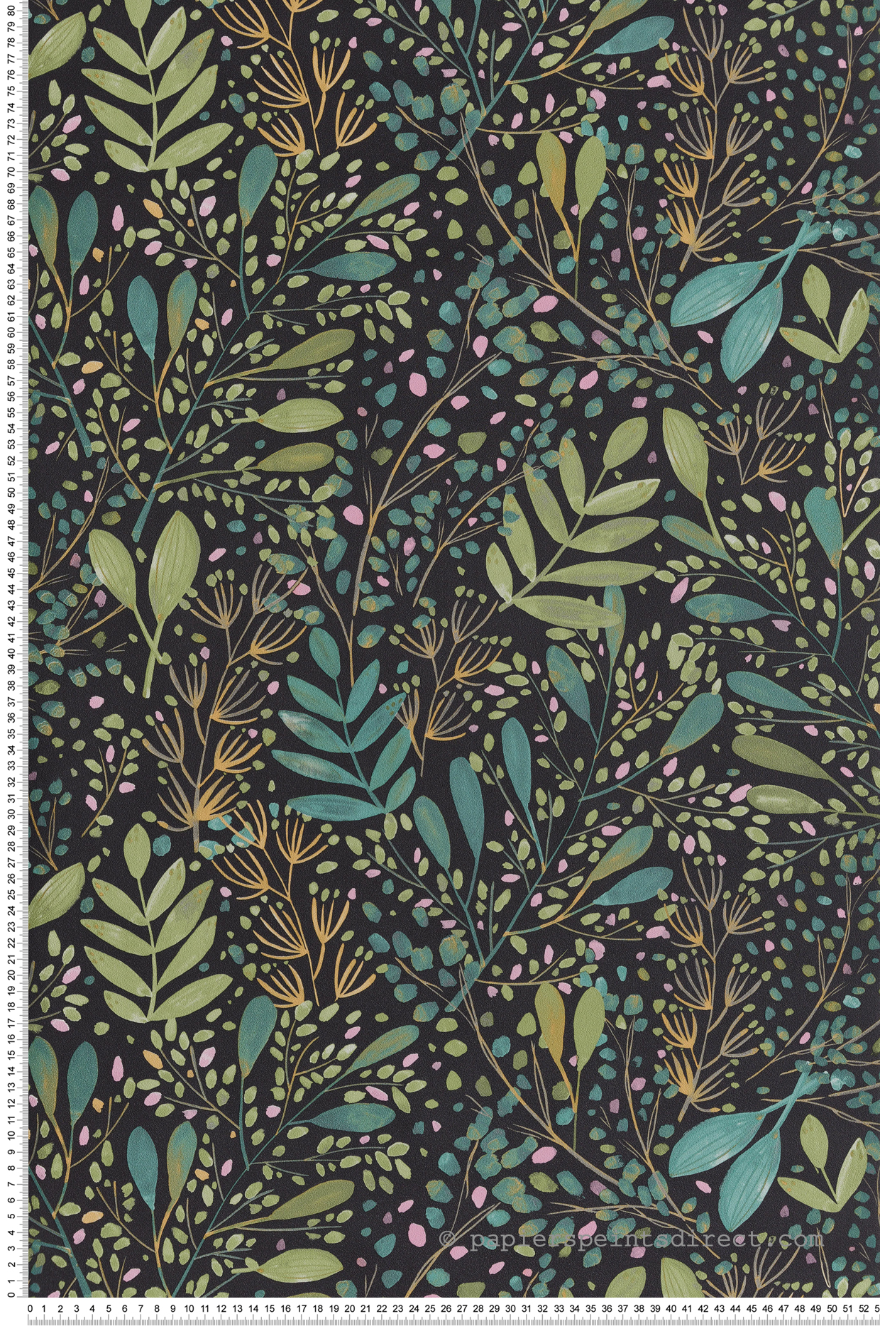 Papier peint Feuilles Joy vert noir - Green Life 2 de Casélio | Réf. GNL2101699791