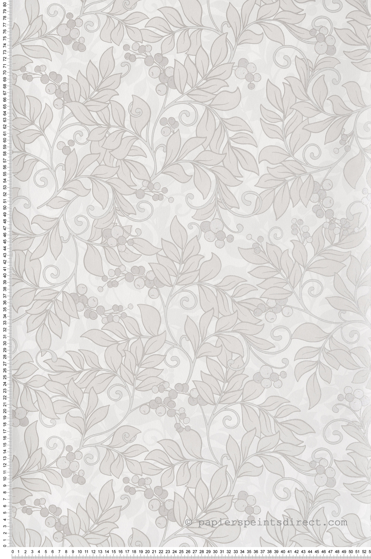 Papier peint Symphorine blanc gris argenté - Arts & Crafts de Casadéco | Réf. ARCR86370109