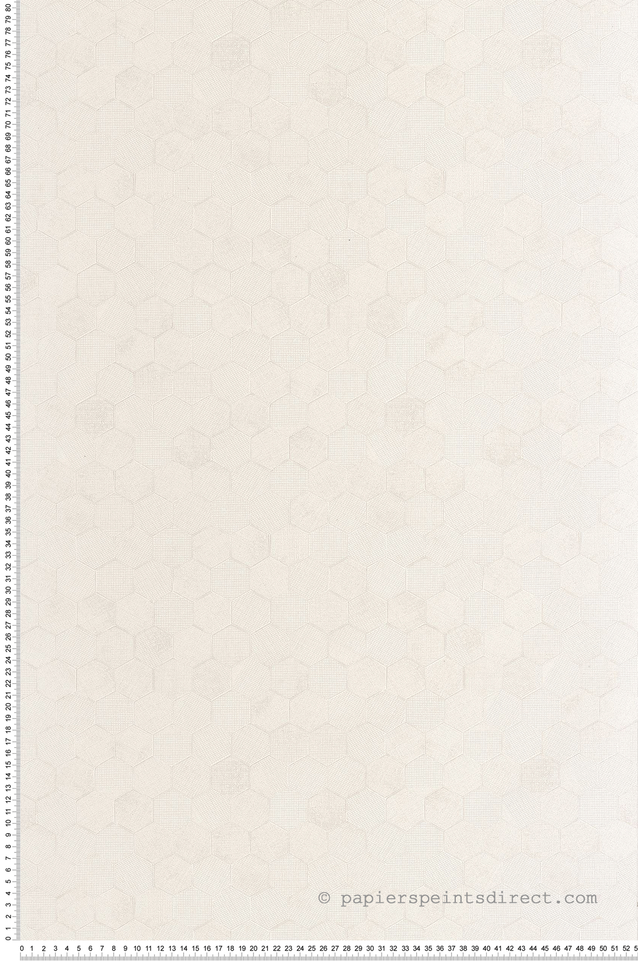 Papier peint Hexagone Meli blanc craie - Solaris de Casadéco | Réf. SOLA201910073