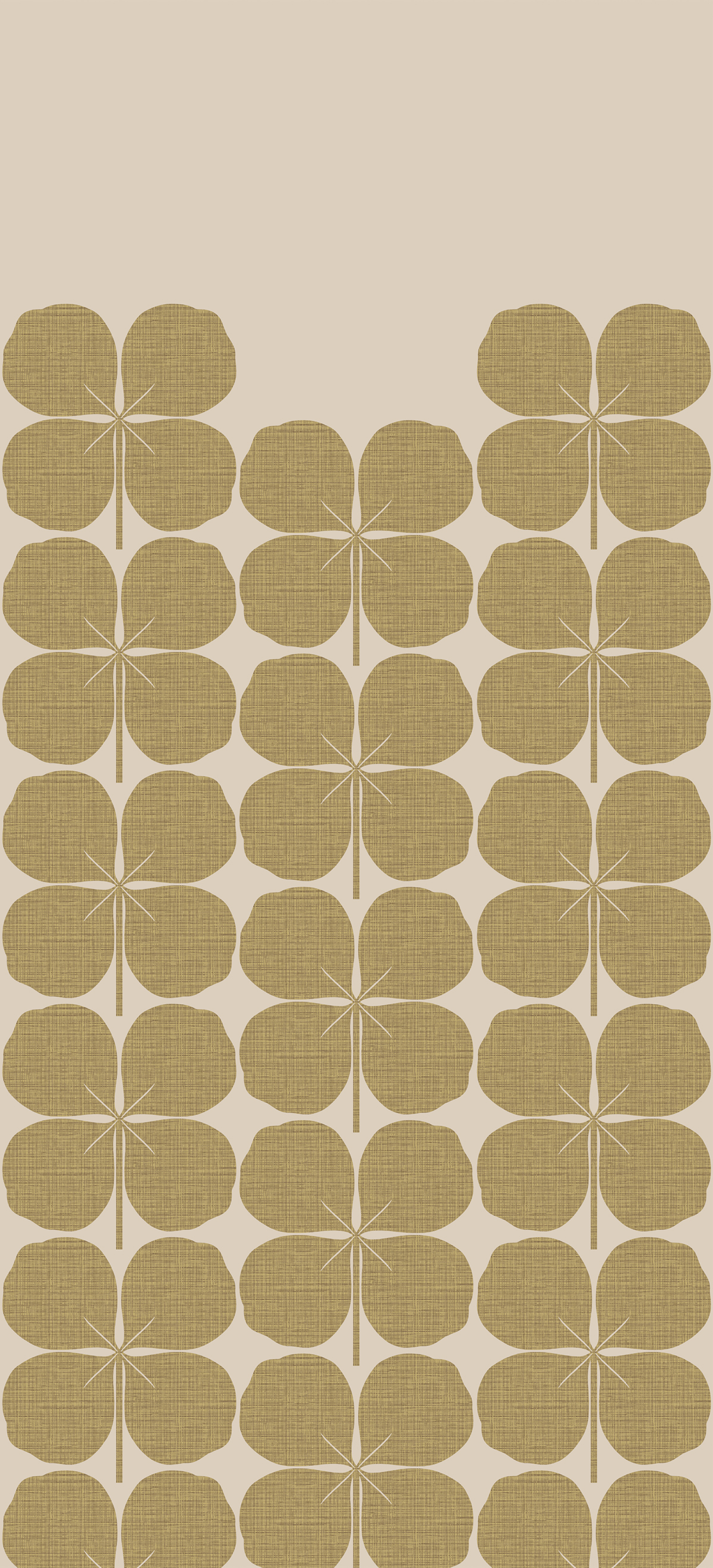 Papier peint panoramique Trèfle à 4 Feuilles Bonheur Sienne B - 4/5/6 - Isidore Leroy