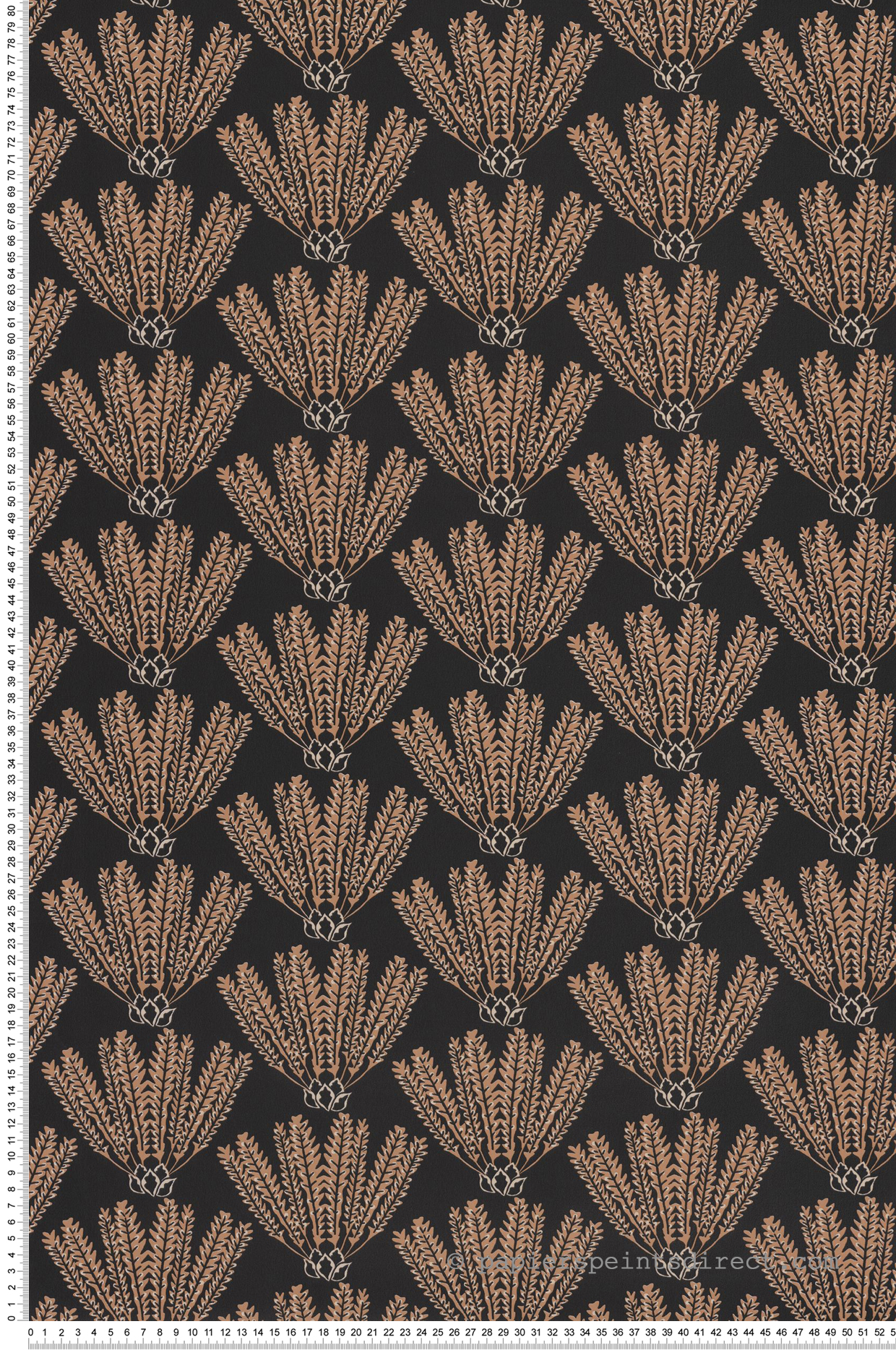 Papier peint Palme Eldorado noir camel - L'Epopée de Casélio | Réf. EPO103719017