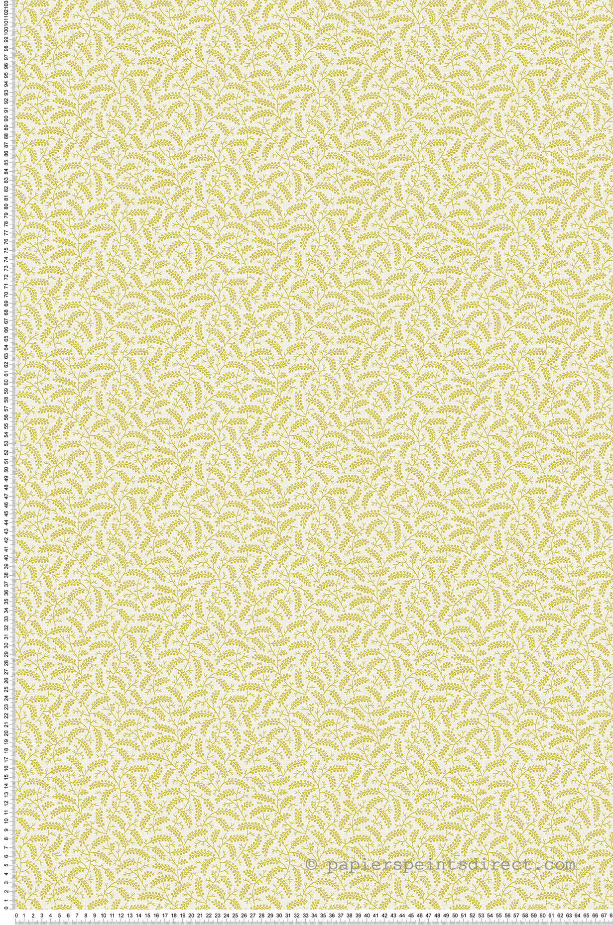 Papier peint Branche de Baies Liberty Cosette jaune - French Country d'Initiales | Réf. INI-FC62203