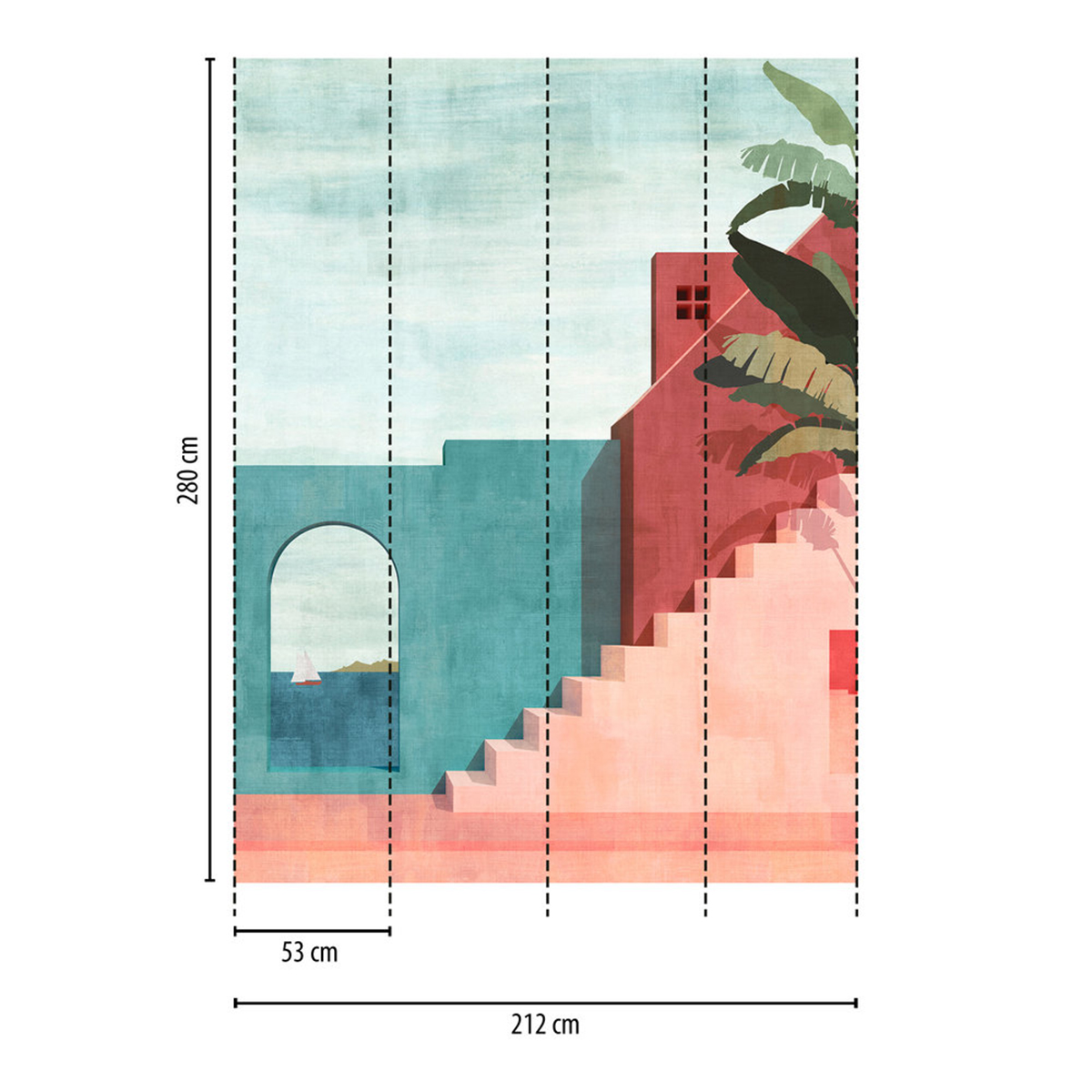 Papier peint panoramique Mer Sud Palmier - The Wall 3 d'A.S. Création AMB3 | Réf. AS-398891