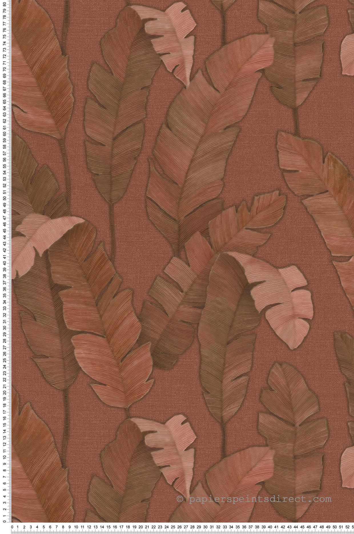 Papier peint Jungle Bananier Bali terracotta - Metropolitan Stories 3 d'A.S. Création | Réf. AS-392181