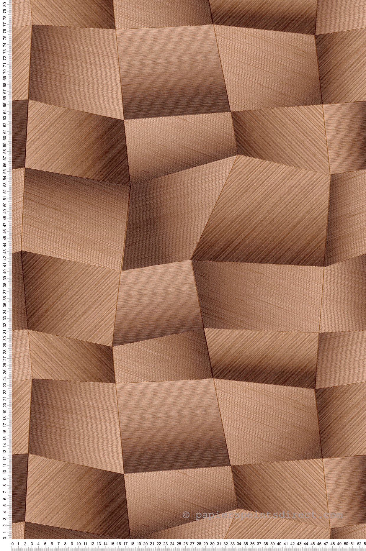 Papier peint Panneaux Géométriques Métal cuivre - Vibes & Styles d'A.S. Création | Réf. AS-791971