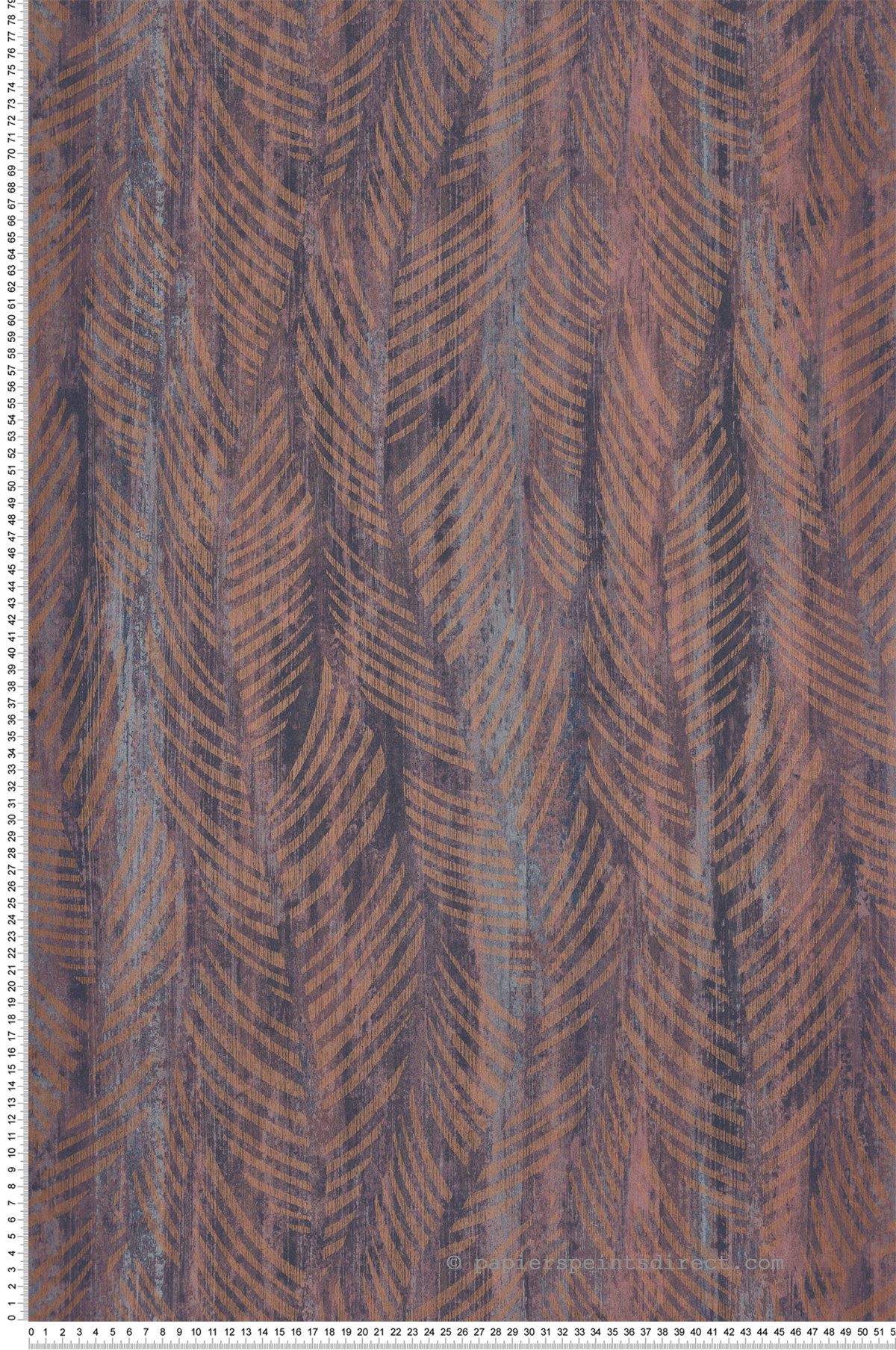 Papier peint Palme Lisse cuivré - Willow d'Initiales | Réf. INI-00814903