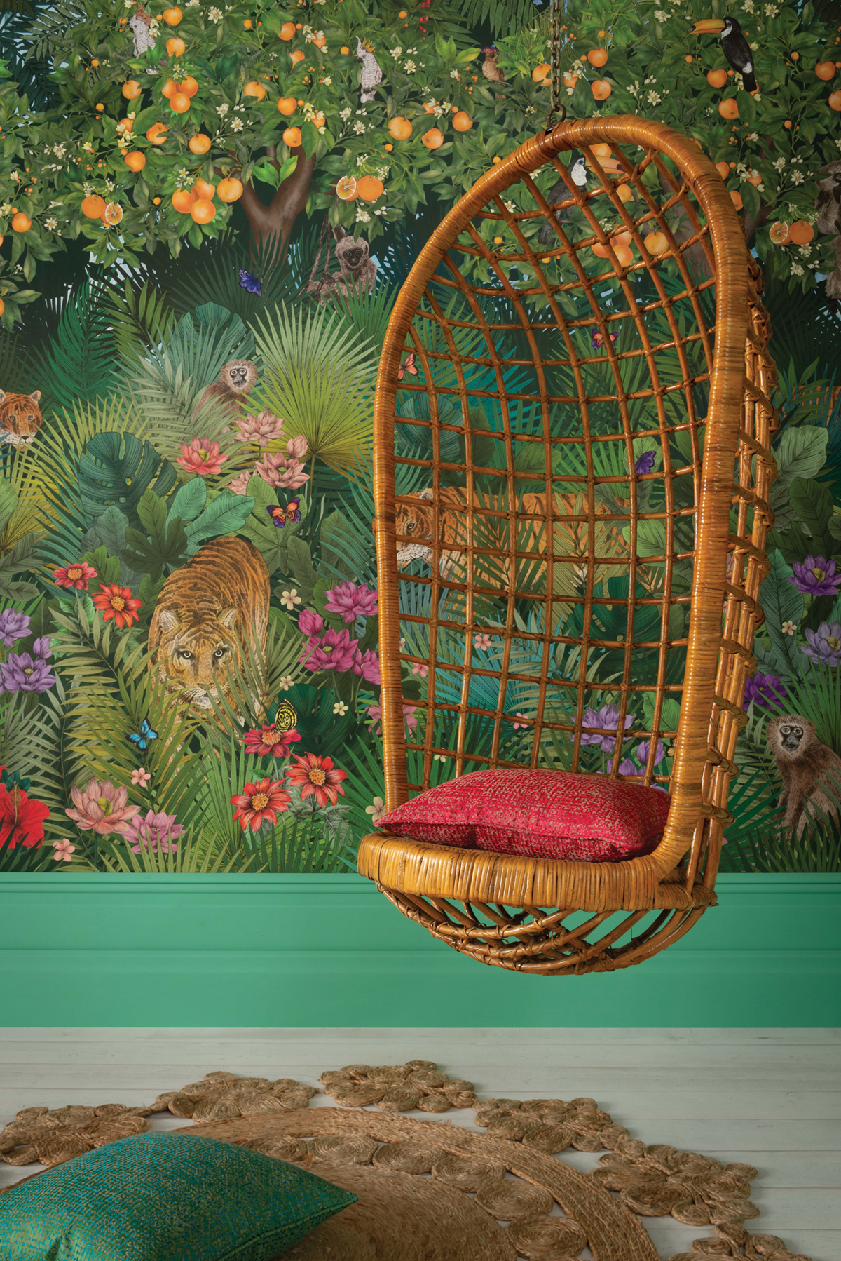 Papier peint panoramique Jardin Tiger Grove vert - DayDreams de Matthew Williamson AMB | Réf. OSB-W7492-01Papier peint panoramique Jardin Tiger Grove vert - DayDreams et The Wallpaper Collection de Matthew Williamson AMB | Réf. OSB-W7492-01