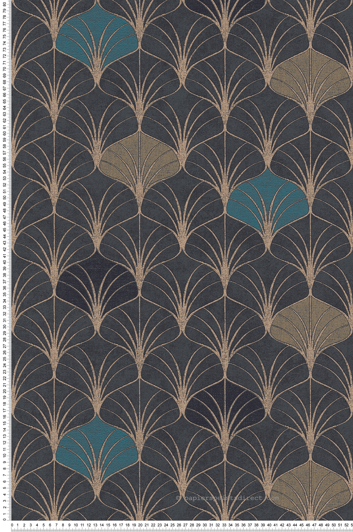 Papier peint Fleurs Art Déco noir - Pop Style d'AS Création | Réf. SP15411