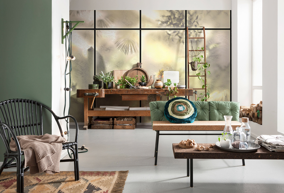 Papier peint panoramique Verrière Casa Cabina vert - Papier Peint Komar Infinity 2