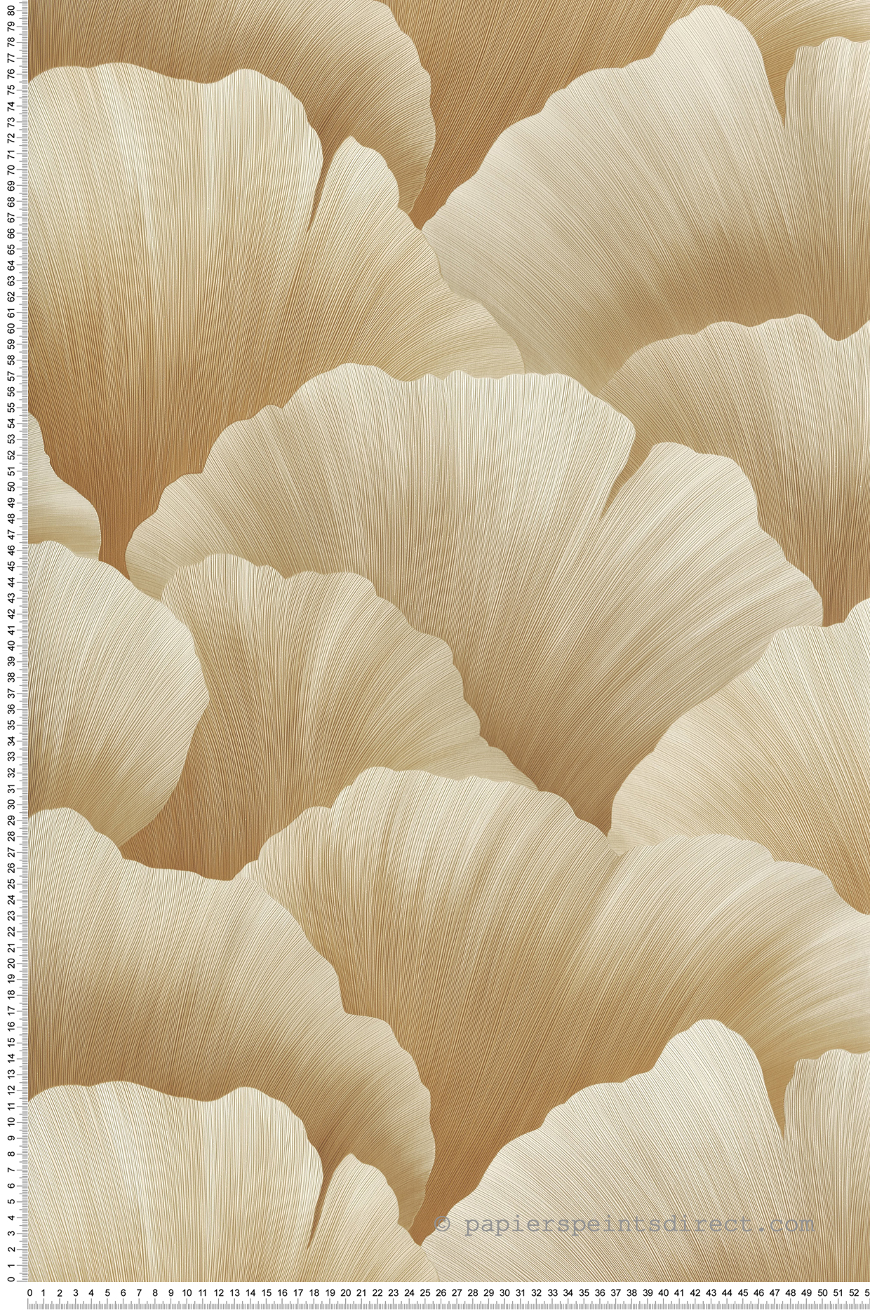 Papier peint Pétale Contemporain ocre paillettes - Maya de Montecolino | Réf. MC-BZ3007