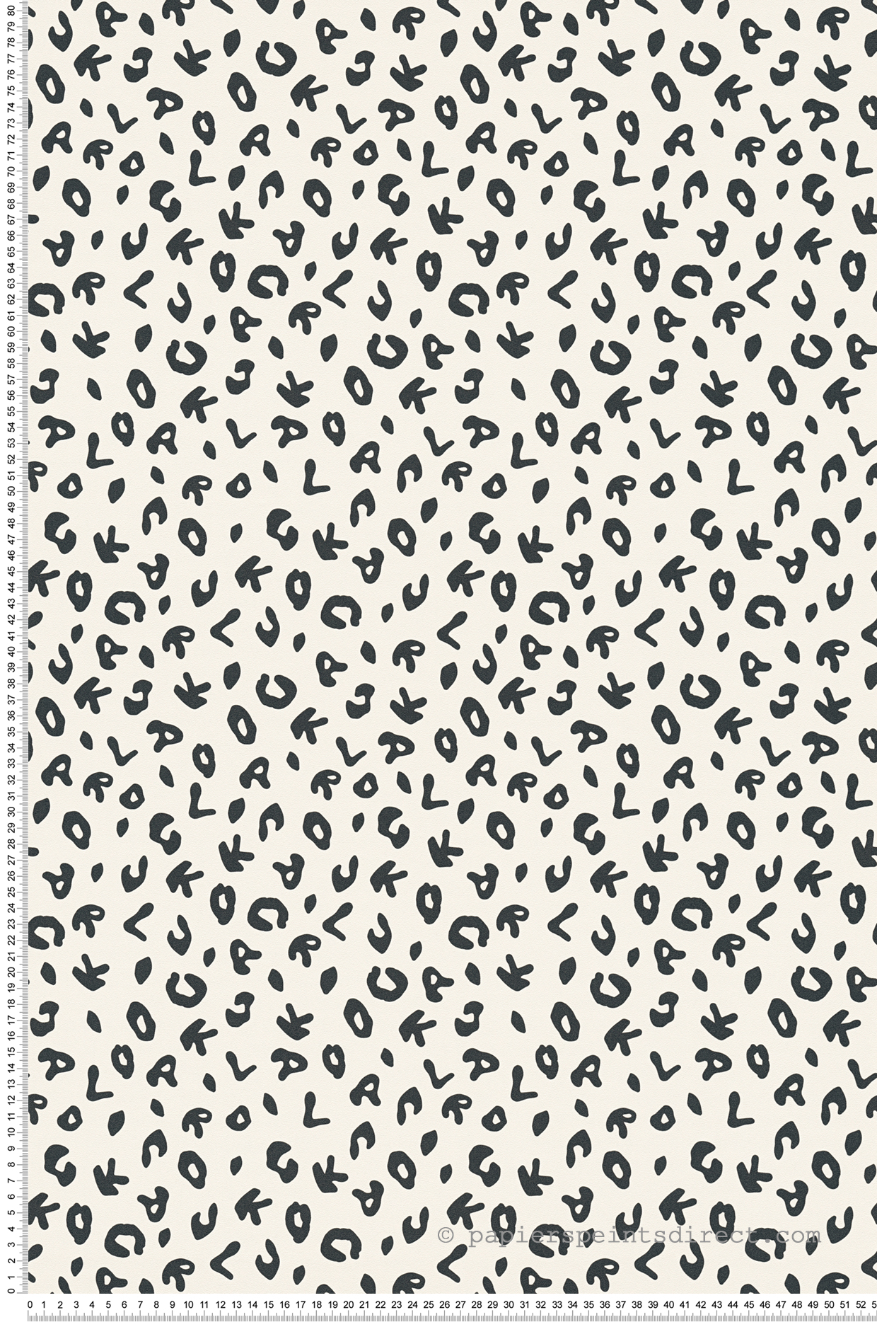 Papier peint Léopard Anna écru noir - Karl Lagerfeld de Montecolino | Réf. MC-37856-2