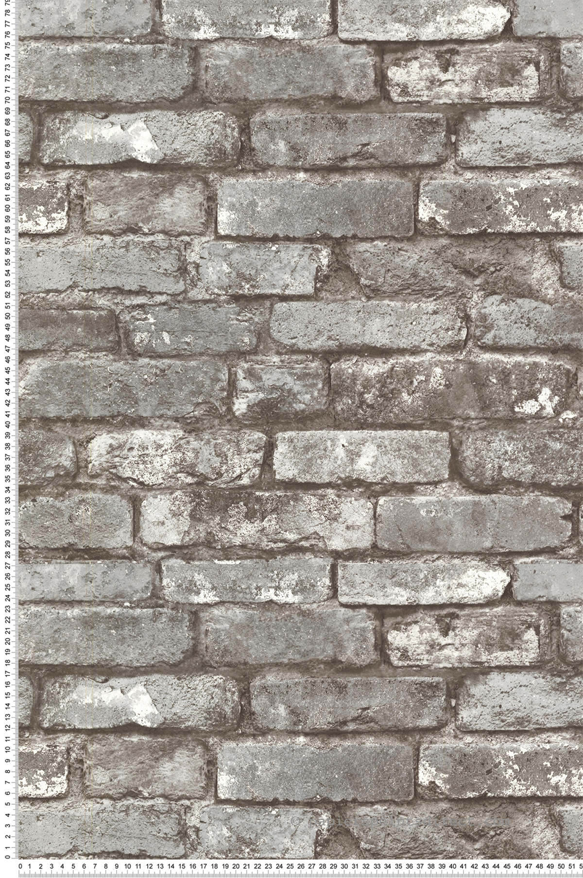 Papier peint Mur de Brique taupe - Papier peint Fabrique 2 de Lutèce | Réf. LTC-FD21259