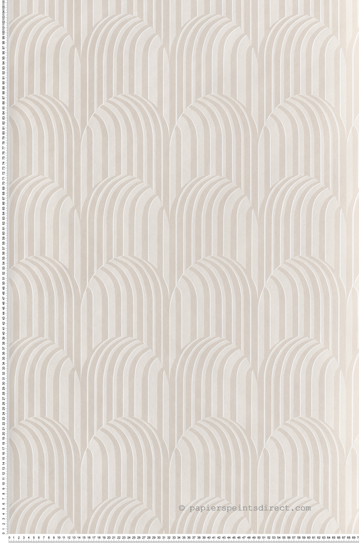 Papier peint Arche Art Déco Arko beige métallisé - Rock de Masureel | Réf. MAS-ROC301