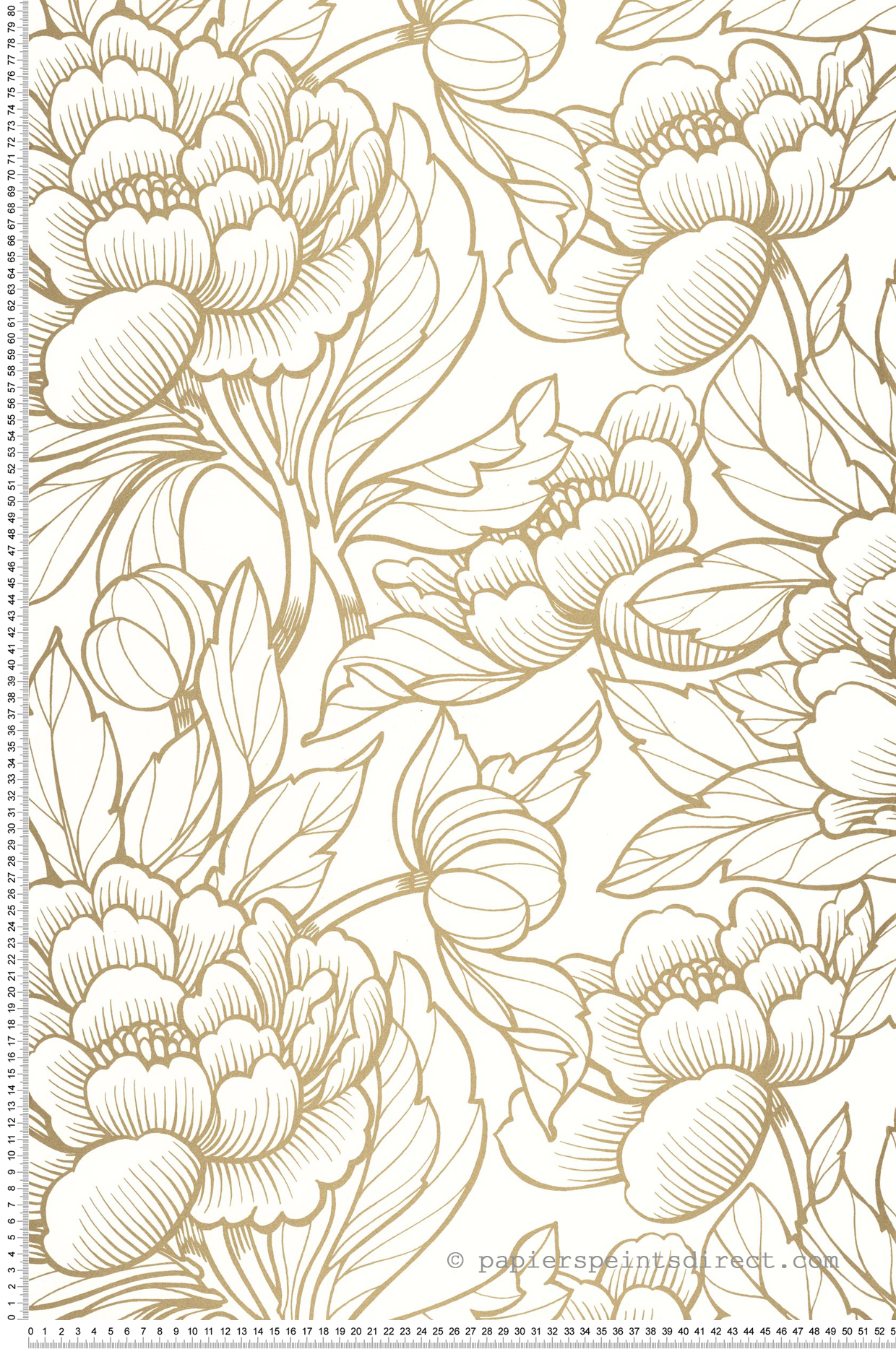 Papier peint Fleur Envergure blanc doré - XXL de Casélio | Réf. XXL104540020