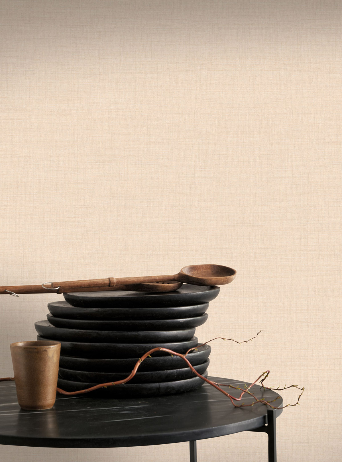 Papier peint Faux Uni Pointillé Smith sable - Carnaby Street de Casadéco | Réf. CARN200562234