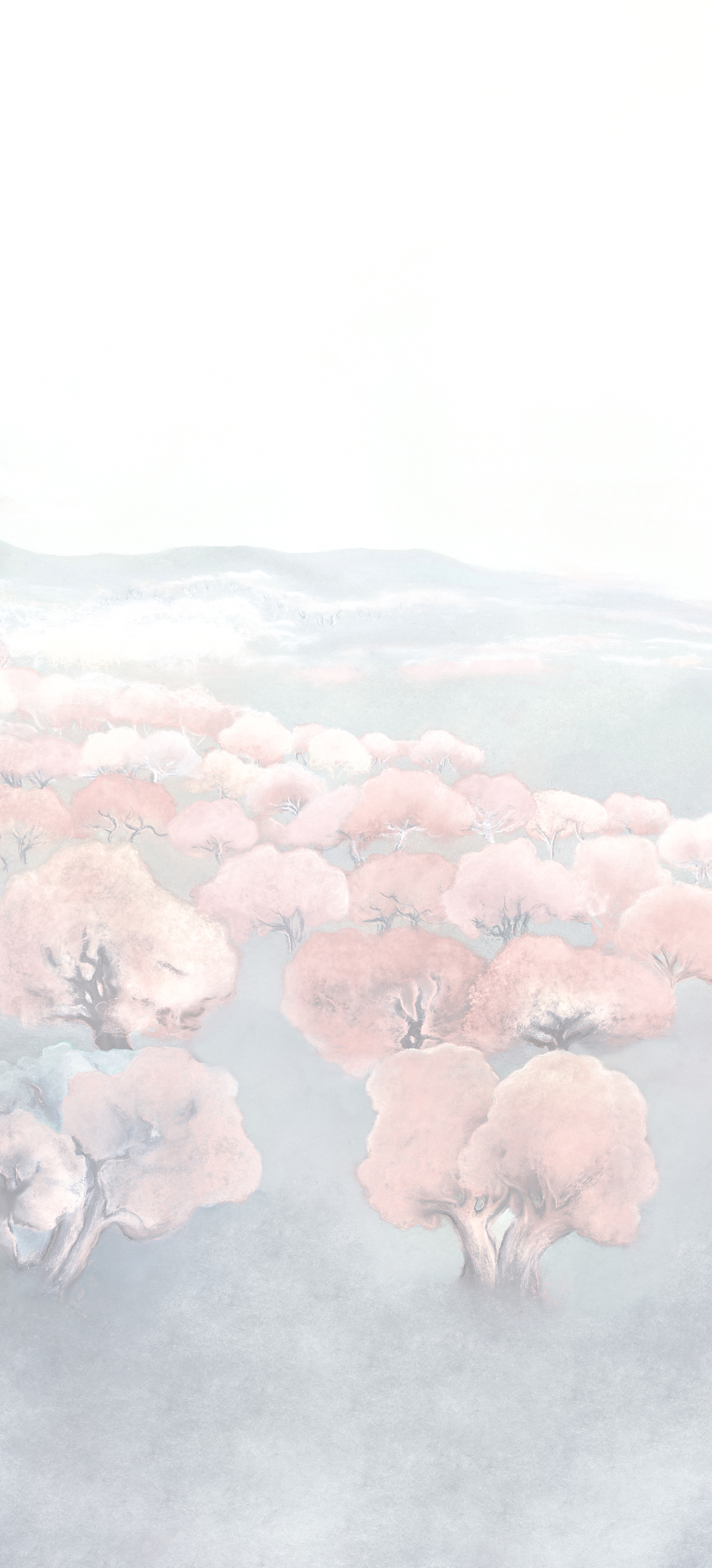 Papier peint panoramique Arbre Pastorale Pastel A - 1/2/3 - Isidore Leroy