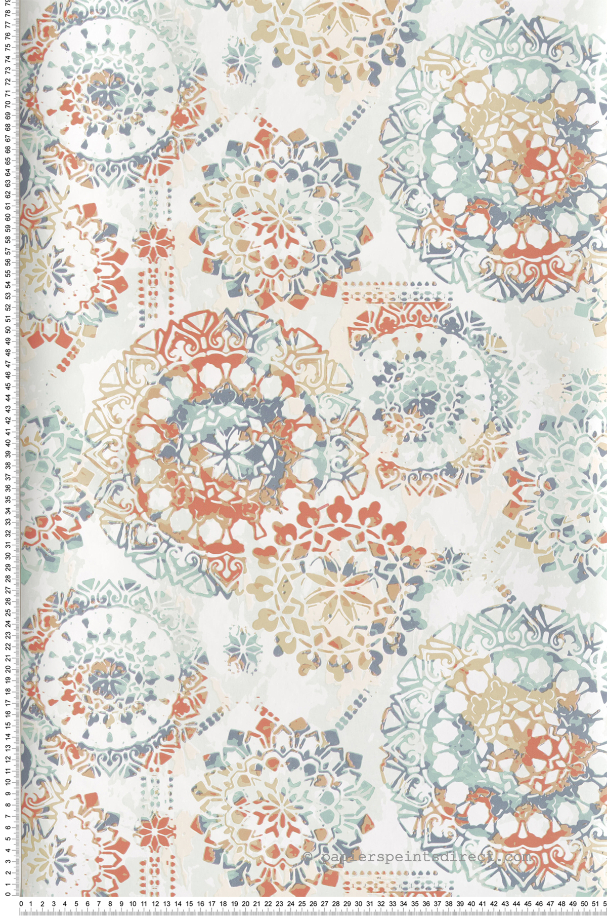 Papier peint adhésif Géométrique Bohemian menthe - Les Adhésifs de Lutèce | Réf. LTC-RMK9126