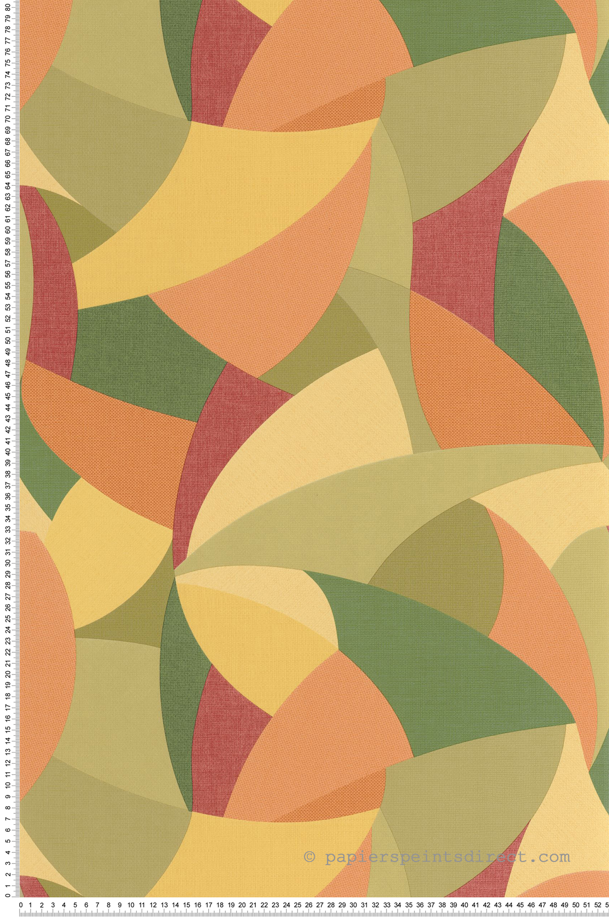 Papier peint Abstrait Tissage Concerto vert framboise - Symphony de Casélio | Réf. SYM107003877