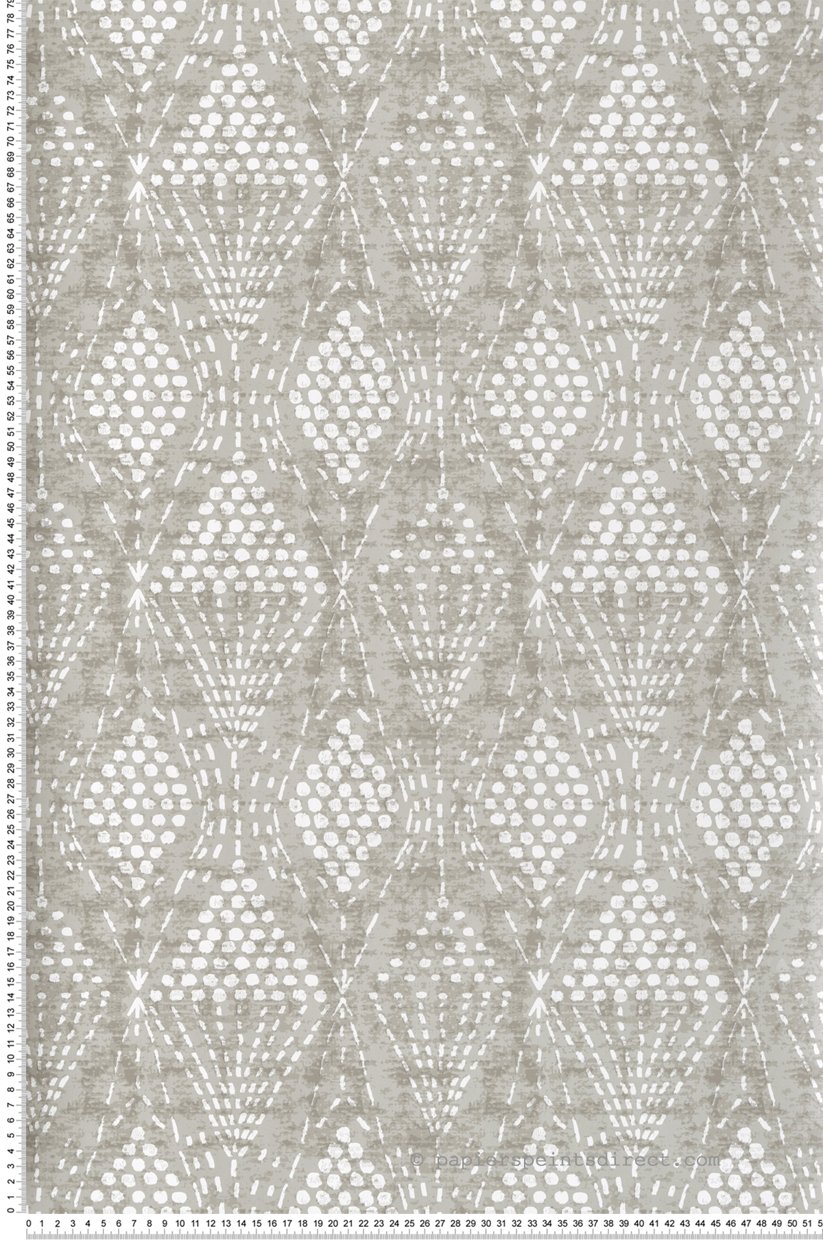 Papier peint Ethnique Losange gris - Happy de Lutèce | Réf. LTC-FD26322