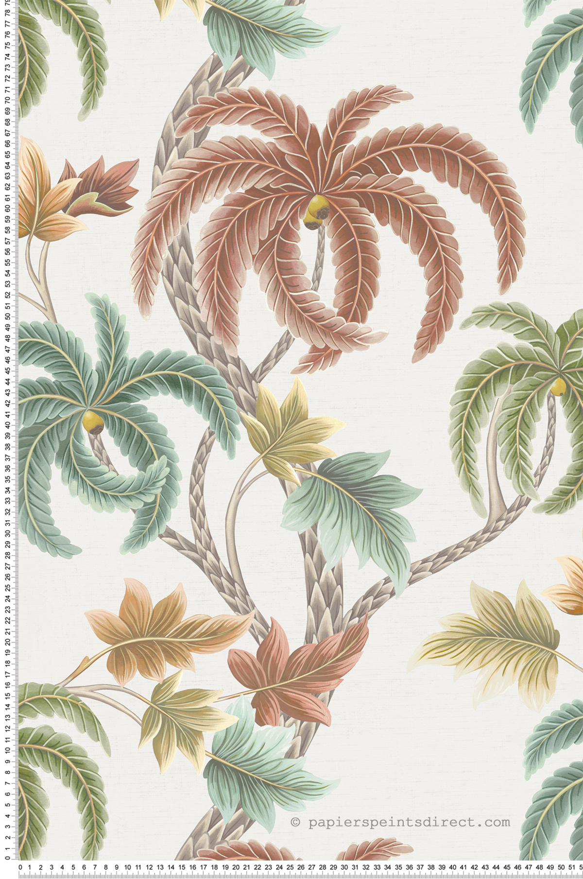 Papier peint Palmier Shalimar terracotta - Byzance d'Osborne & Little | Réf. OSB-W7903-02