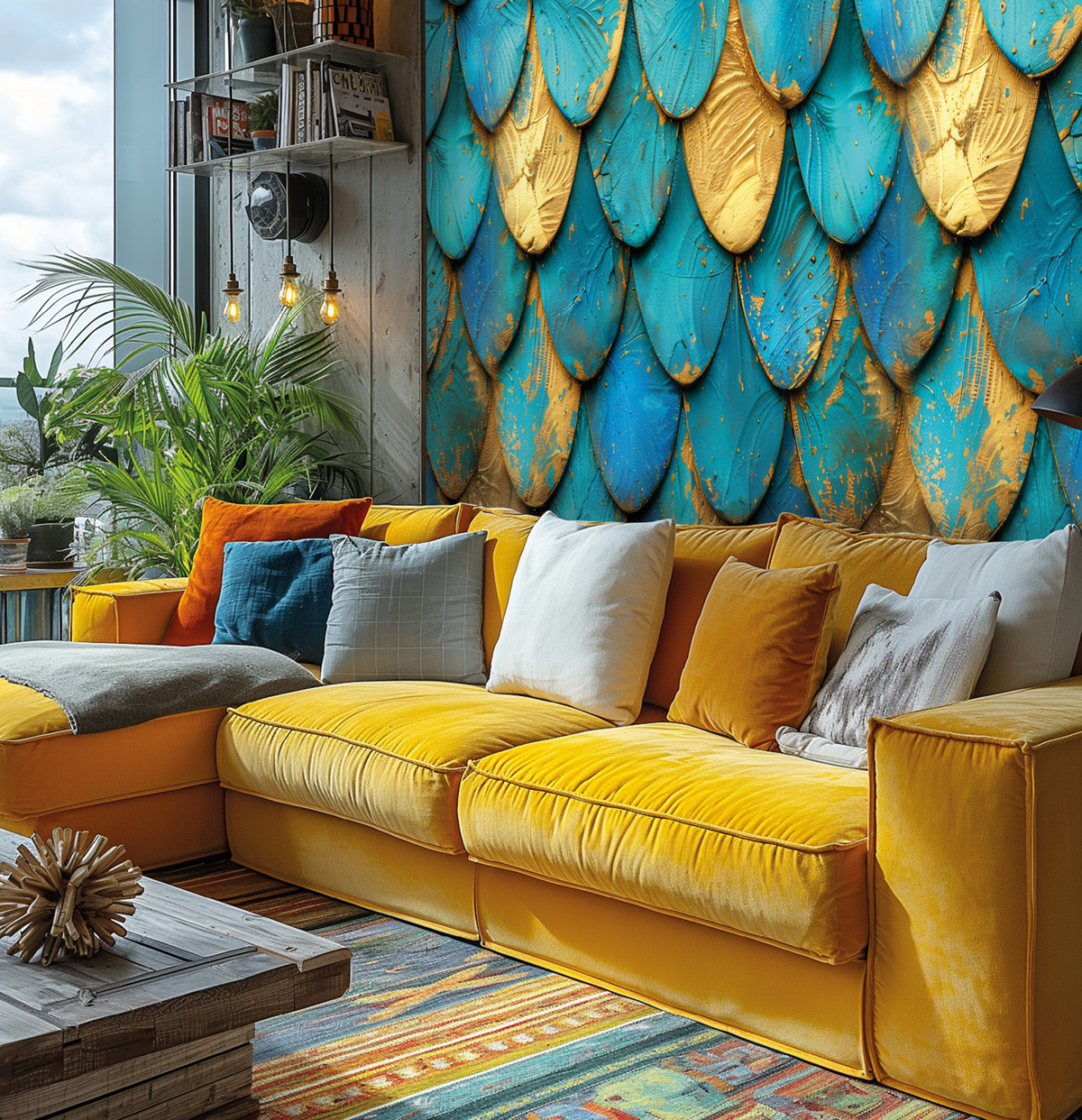 Papier peint panoramique Forme Blue Scales - Metropolitan Stories 4 Hot Spots d'A.S. Création AMB1| Réf. AS-790163