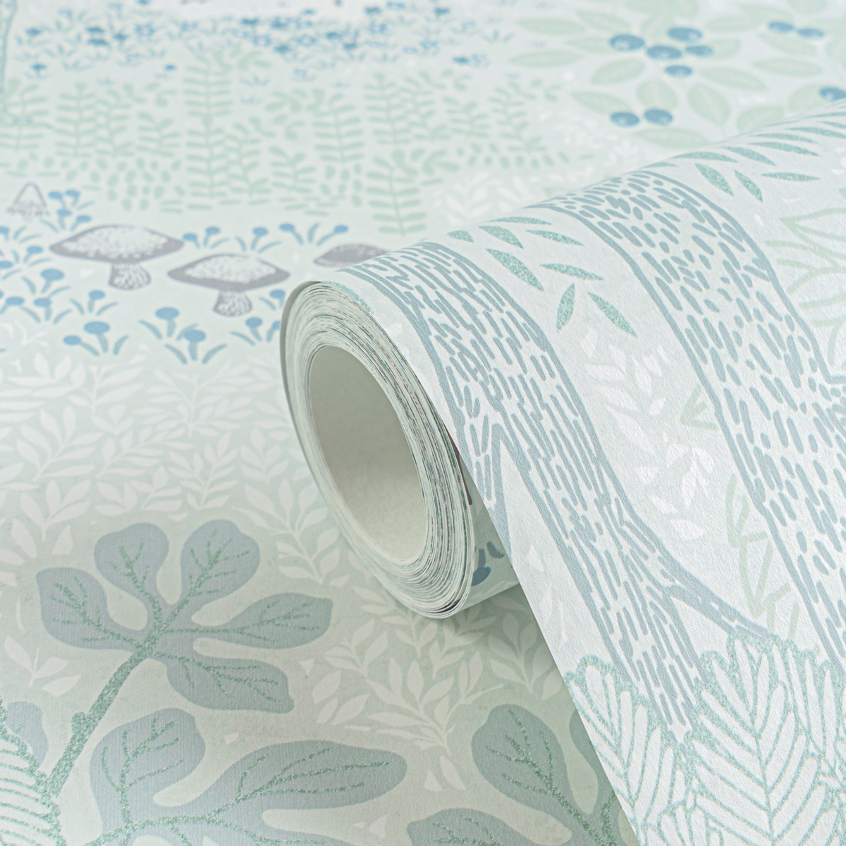 Papier peint Nature Sauvage vert amande - Lilly & Luis d'A.S. Création AMB7 | Réf. AS-771331