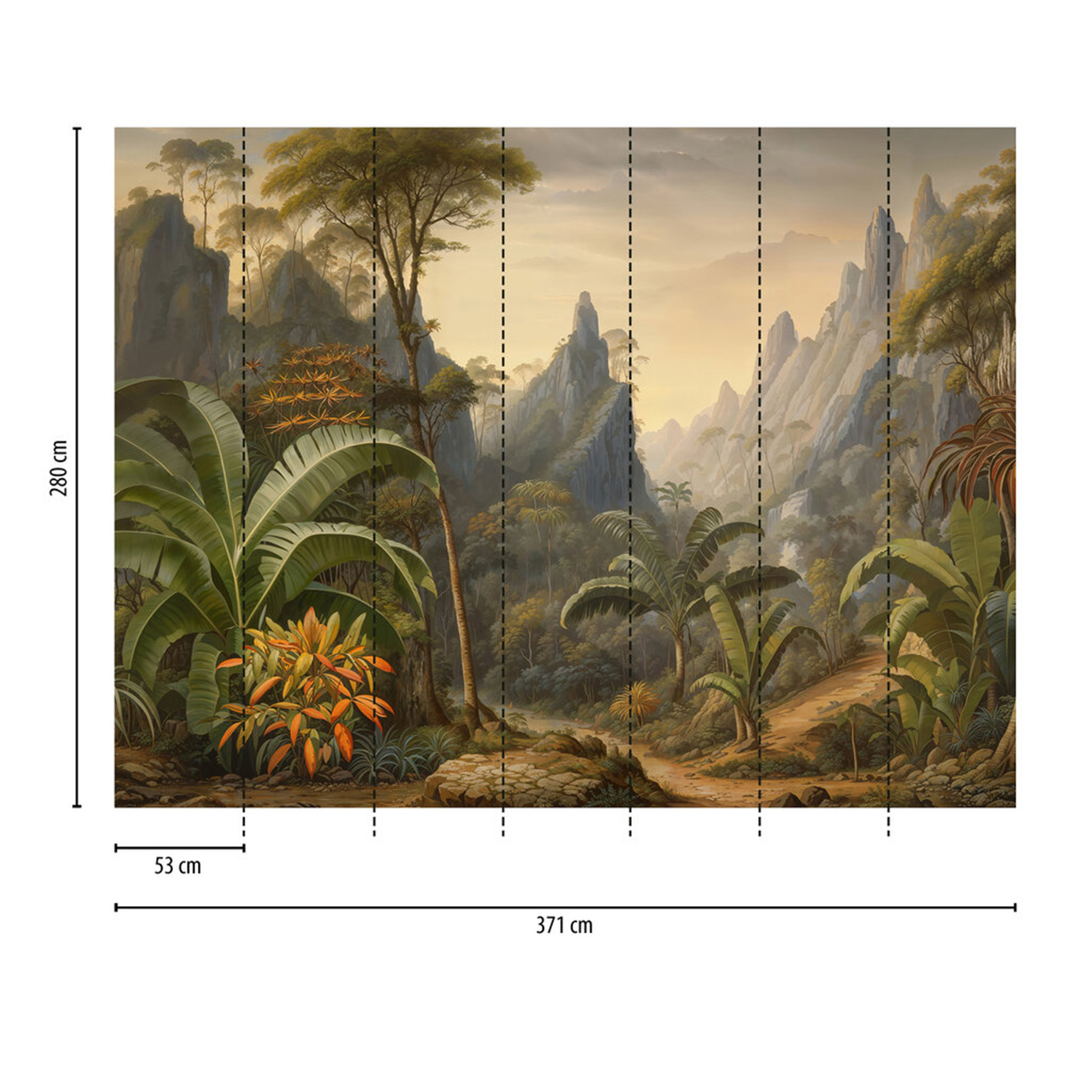 Papier peint panoramique Paysage Tropical vert - Cuba 2 d'A.S. Création | Réf. AS-761901