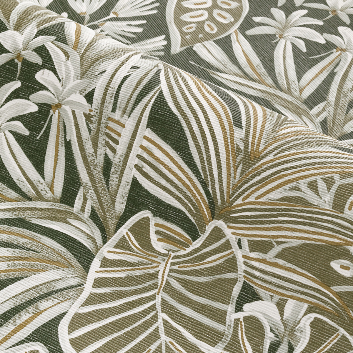 Papier peint Jungle Madhuca kaki - Golfe du Bengale de Casamance | Réf. CAS-75950814