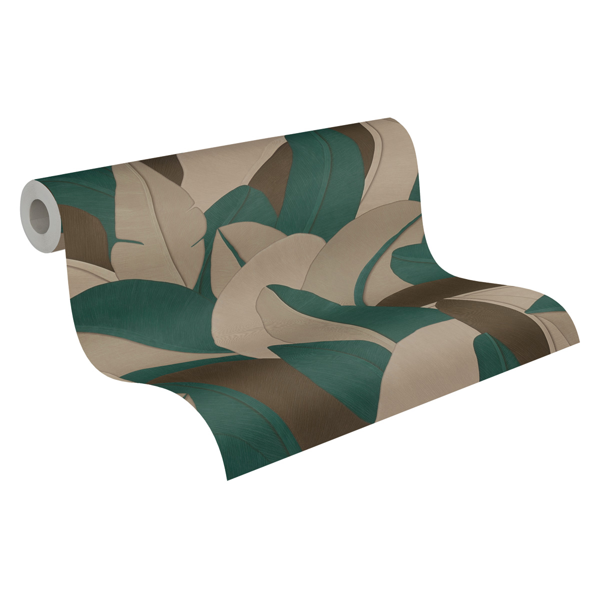 Papier peint Feuillage Graphique bleu canard - Vibes & Styles d'A.S. Création AMB7| Réf. AS-790392