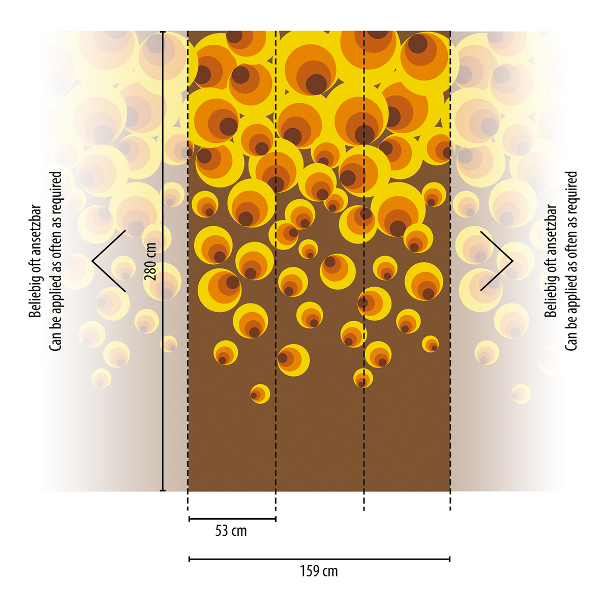 Papier peint panoramique Rétro Géométrique jaune - The Wall 2 d'A.S. Création AMB2 | Réf. AS-392581
