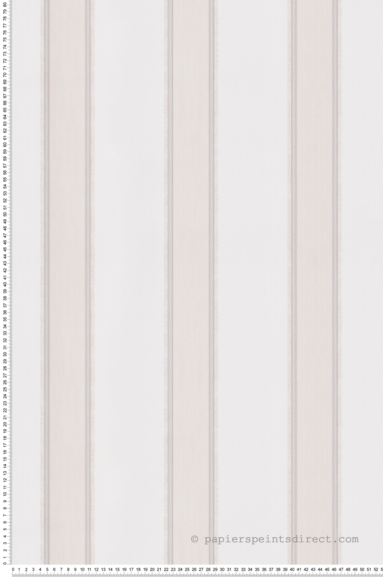 Papier peint Rayure Frange blanc écru - Lovy de Lutèce | Réf. LTC-LOV914