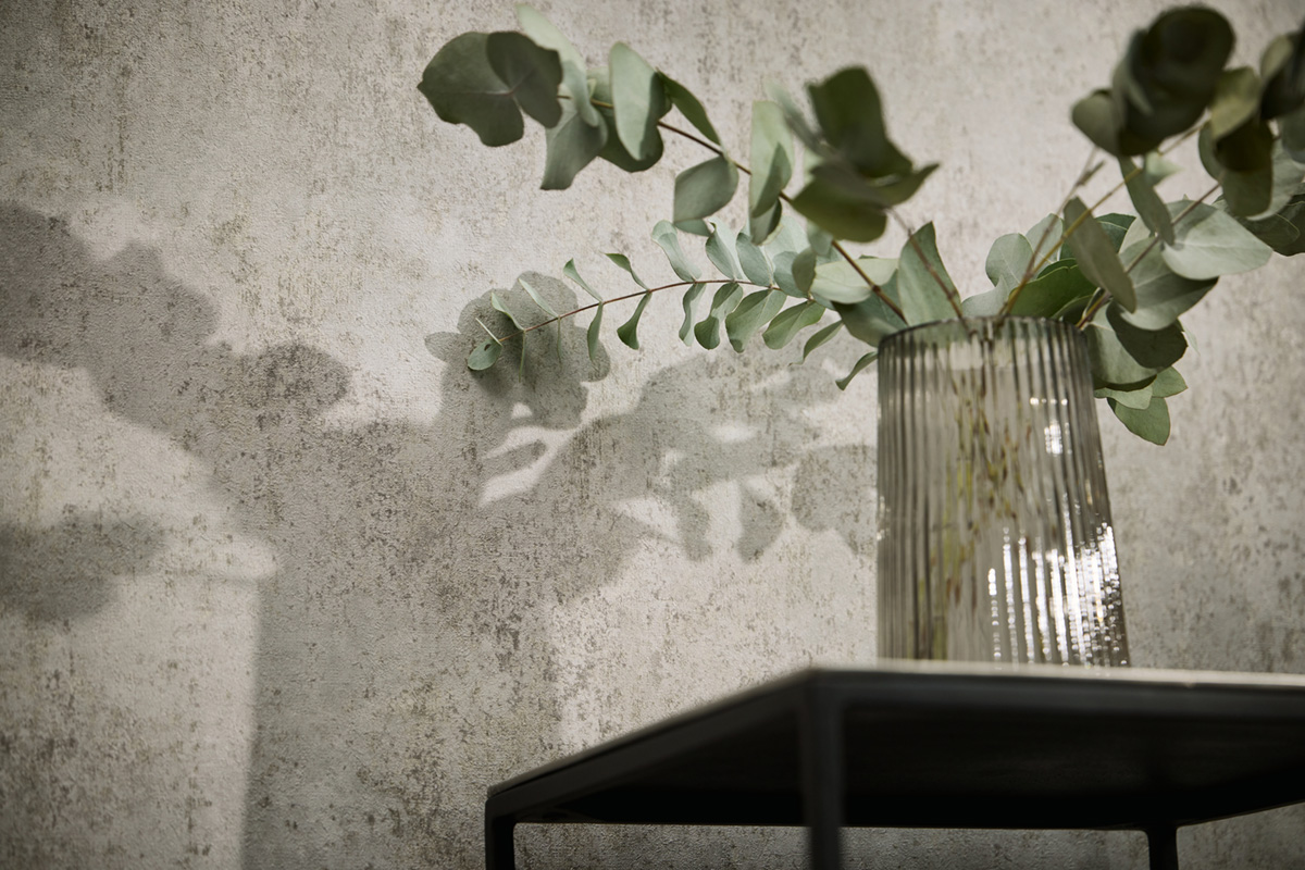 Papier peint Faux Uni Béton Urbain gris perle doré - Metropolitan Stories 4 Hot Spots d'A.S. Création AMB1| Réf. AS-786293