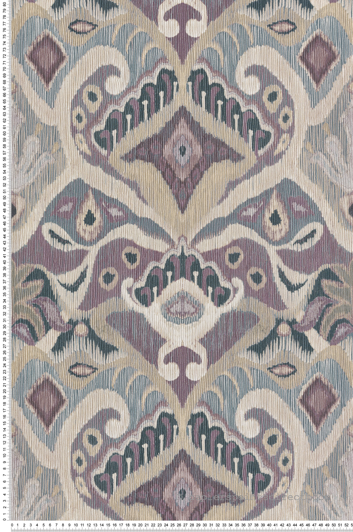 Papier peint Géométrique Kilim violet beige - Jaipur de Montecolino | Réf. MC-26427