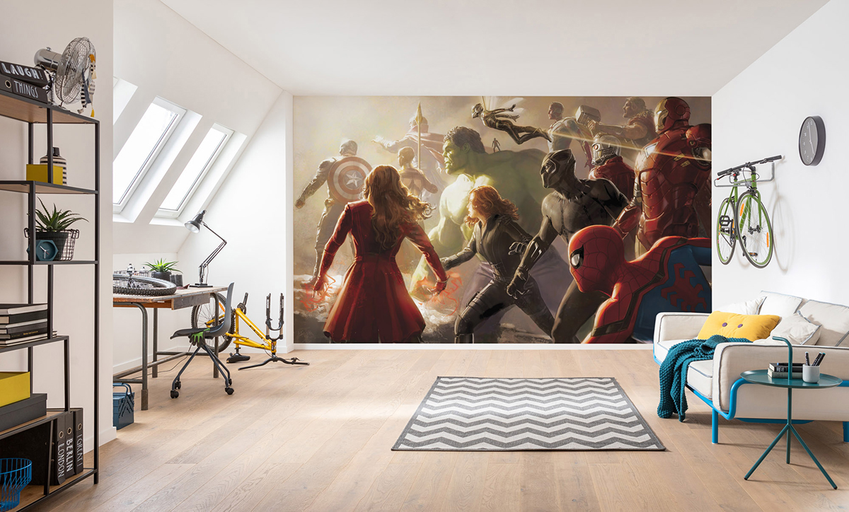 Papier peint panoramique Avengers Bataille Finale - Papier Peint Komar Into Adventure