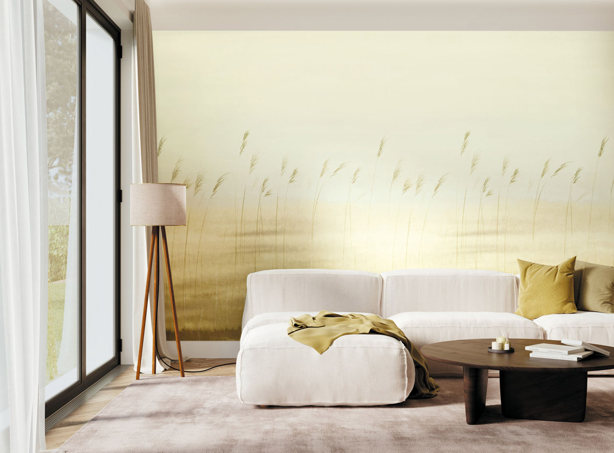 Papier peint panoramique Végétaux Jonc des Dunes S beige 200X250 - Sentier des Dunes de Casadéco | Réf. SENT200082705