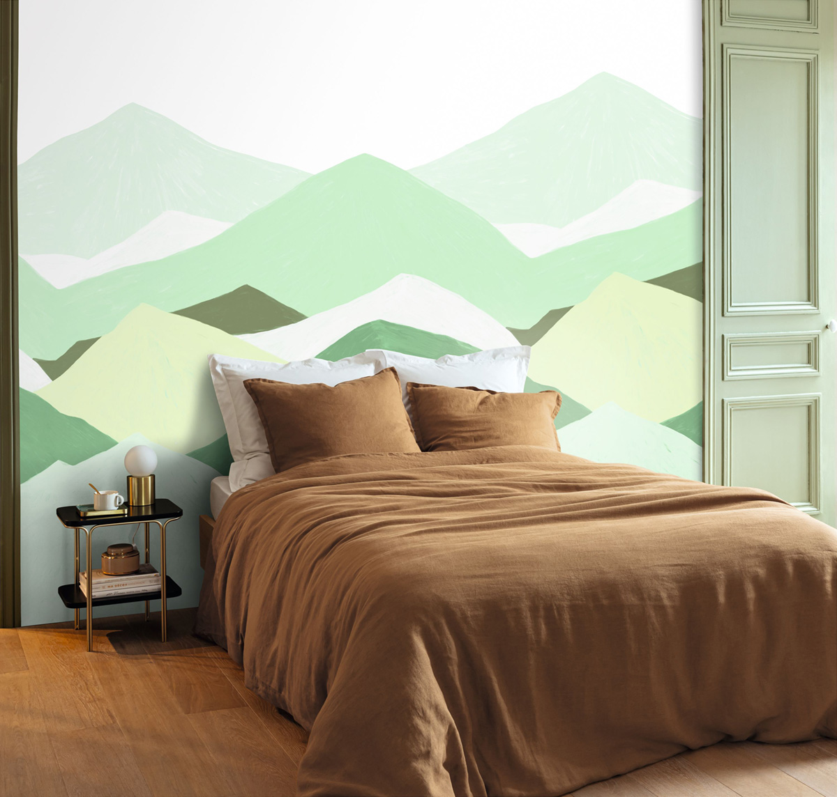 Papier peint panoramique Montagne Bayonne vert 200X280 - Color Box 3 de Casélio | Réf. CB3105937103