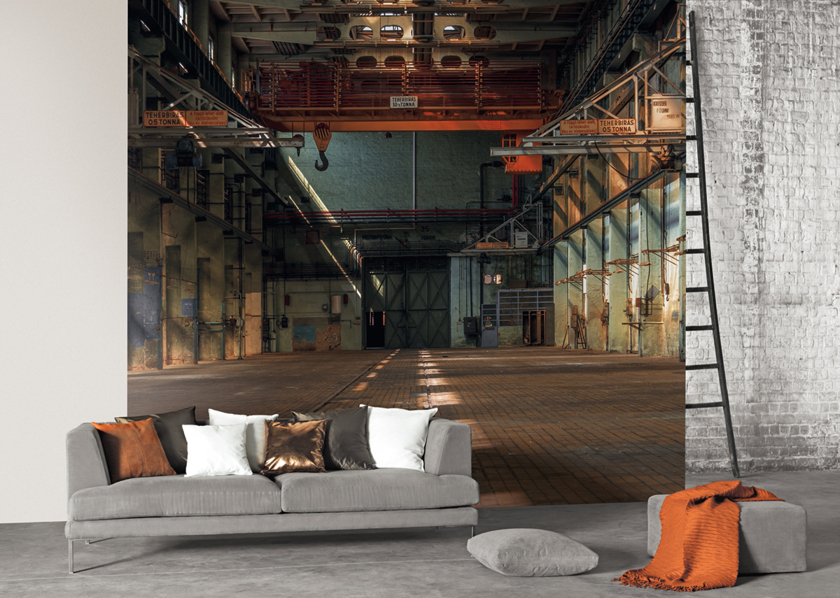 Papier peint Industriel Panoramique Lost in the factory noir - Beauty Full Image de Casadéco | Réf. BFIM85049525